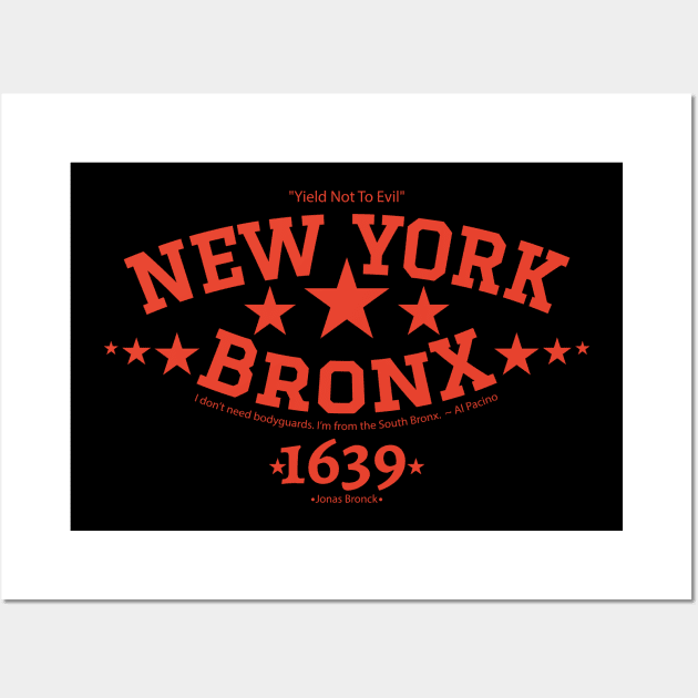 New York Bronx - New York Bronx Schriftzug - Bronx Logo Wall Art by Boogosh